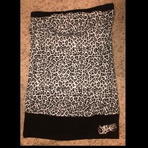 Cheetah print strapless top